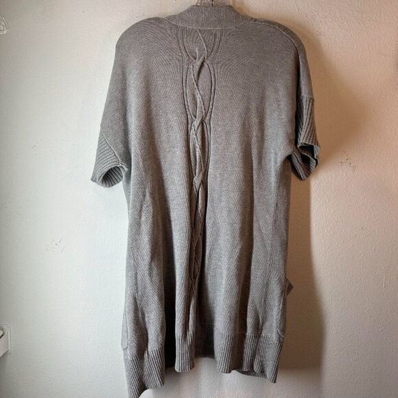Michael Michael Kors Womens Cardigan Small Gray Open cable knit basic layer - Picture 5 of 10